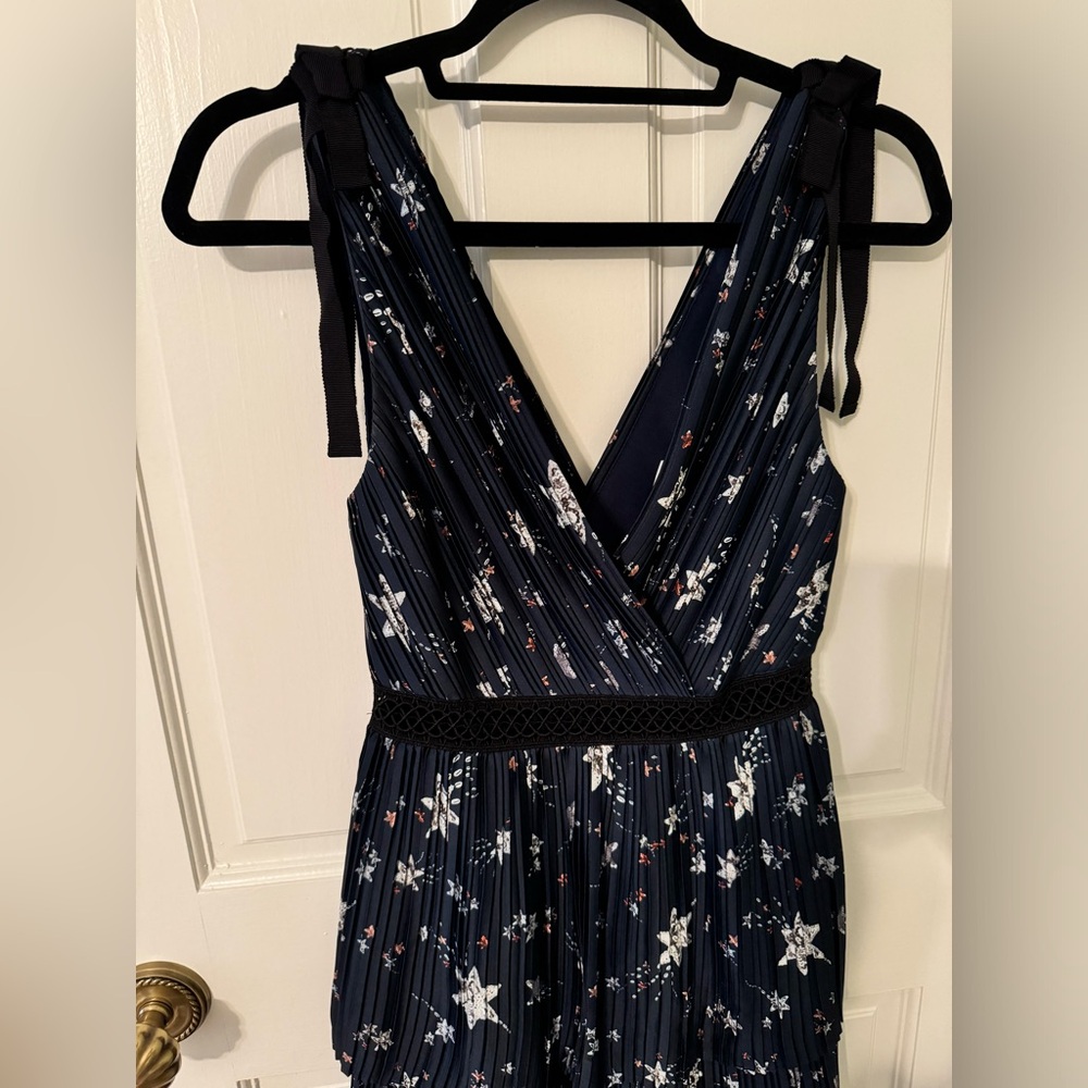 Dark Blue and Black Self Portrait Evening Dress